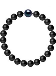 Pearline Bransoletka "Chance" z perłą rozmiar: 22 cm. Czarne bransoletki damskie Pearline, srebrne. Za 173.99 zł.