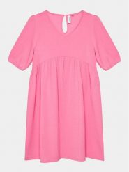 Vero Moda Girl Sukienka codzienna 10290842 Różowy Regular Fit. Czerwone sukienki dziewczęce Vero Moda Girl, bez wzorów, z syntetyku, bez ramiączek. Za 129.99 zł.