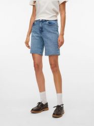 Vero Moda Szorty dżinsowe w kolorze błękitnym rozmiar: XL. Niebieskie szorty damskie Vero Moda, bez wzorów. Za 61.46 zł.