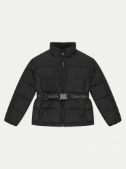 Calvin Klein Jeans Kurtka zimowa IG0IG02592 D Czarny Slim Fit. Czarne spodnie dziewczęce Calvin Klein Jeans, z jeansu. Za 479.99 zł.