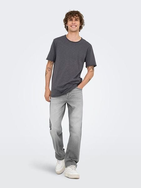 ONLY & SONS Dżinsy - Straight fit - w kolorze szarym rozmiar: W28/L32. Szare jeansy męskie Only & Sons. Za 159.95 zł.