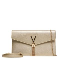 Torebka Valentino. Żółte torebki klasyczne damskie Valentino, bez wzorów, wizytowe, bez kołnierzyka, bez ramiączek. Za 439.99 zł.