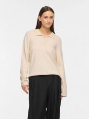 Vila Sweter "Ril" w kolorze kremowym rozmiar: XL. Brązowe golfy damskie Vila, xl, bez kołnierzyka. Za 134.95 zł.