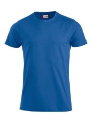 Clique Premium-T Męski T-shirt z okrągłym dekoltem, single jersey, 100% bawełna. Niebieskie t-shirty męskie CLIQUE, m, bez wzorów, z bawełny, bez kołnierzyka. Za 96.24 zł.