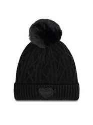 Guess Czapka J4BZ00 Z2QP0 Czarny. Czarne czapki dziecięce Guess, na zimę, z aplikacjami, z materiału. Za 94.00 zł.