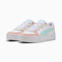 Puma Buty Skye Sd 39707601. Białe buty sportowe na co dzień damskie Puma, bez wzorów, ze skóry. Za 182.99 zł.