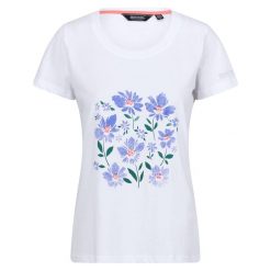 T-Shirt Damski Kwiaty Filandra VIII. Białe t-shirty damskie Regatta, xl, bez wzorów, bez kołnierzyka. Za 41.99 zł.