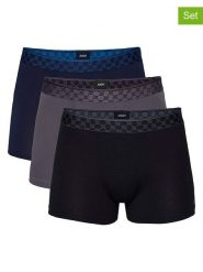 Joop! Bodywear Bokserki (3 pary) w kolorze granatowym, czarnym i szarym rozmiar: M. Czarne bokserki męskie Joop! Bodywear, bez wzorów. Za 84.45 zł.