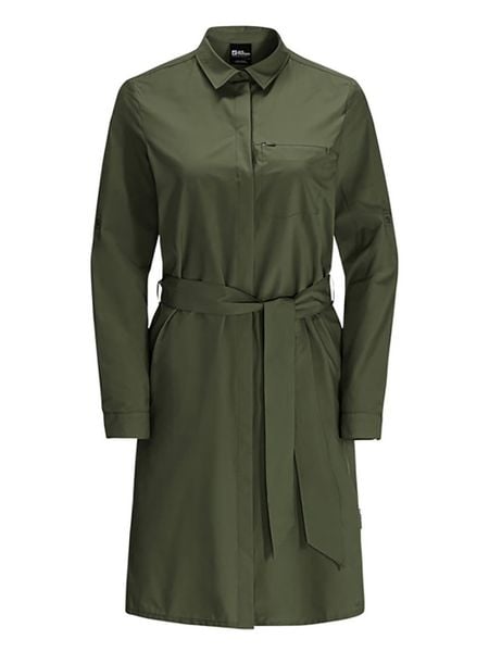 Jack Wolfskin Sukienka turystyczna w kolorze zielonym rozmiar: L. Zielone sukienki damskie Jack Wolfskin, na co dzień, l, bez wzorów, z materiału, sportowe, bez kołnierzyka, bez ramiączek, proste. Za 187.52 zł.