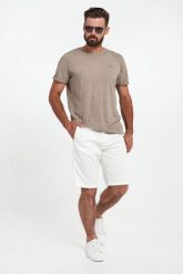 Spodenki męskie Rudo JOOP! JEANS. Brązowe szorty męskie Joop! Jeans, z jeansu, bez kołnierzyka. W wyprzedaży za 335.30 zł.