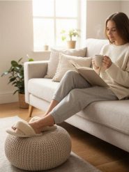 Kapcie z futerkiem - pomarańczowy. Brązowe kapcie damskie Sinsay. Za 25.99 zł.