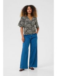 Cream Bluzka w kolorze czarno-białym rozmiar: 44. Czarne bluzki damskie Cream, bez wzorów, z bawełny, bez kołnierzyka, bez ramiączek. Za 118.95 zł.