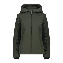 Kurtka damska turystyczna CMP 34K0056. Zielone kurtki damskie CMP, l, bez wzorów, z softshellu, z kapturem. Za 492.00 zł.