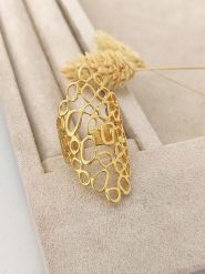 Luja Bijoux Pozłacany pierścionek rozmiar: onesize. Żółte pierścionki damskie Luja Bijoux, pozłacane. Za 74.63 zł.