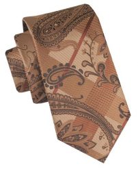 Klasyczny, Męski Krawat Alties - Duży Wzór, Odcienie Beżów. Krawaty i muchy męskie Alties, bez wzorów, z tkaniny, eleganckie. Za 49.00 zł.