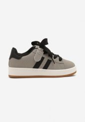 Szare Buty Sportowe Zapinane na Rzep z Ozdobnym Sznurowaniem Eranillea. Szare sukienki niemowlęce Born2be, bez wzorów, z jeansu, bez ramiączek. Za 79.99 zł.
