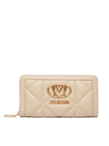 LOVE MOSCHINO Portfel JC5644PP1PLC0129 Beżowy. Brązowe portfele damskie Love Moschino, bez wzorów, ze skóry. Za 529.99 zł.