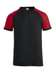 Clique Raglan-T koszulka raglan dwukolorowa z bawełny – black/red. Czarne t-shirty damskie CLIQUE, xs, bez wzorów, z bawełny, bez kołnierzyka. Za 97.35 zł.