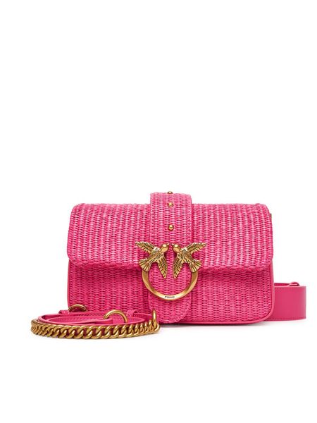 PINKO Torebka Love One Mini Slouchy Fl PE 25 PLTT 104340 A2CF Różowy. Czerwone torebki klasyczne damskie Pinko, bez wzorów, z syntetyku, bez dodatków. Za 669.99 zł.