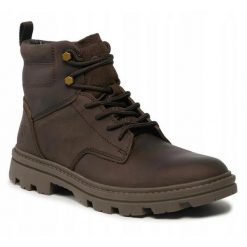 Buty dla mężczyzn Caterpillar PRACTITIONER. Brązowe buty trekkingowe męskie CATerpillar, bez zapięcia, trekkingowe. Za 489.99 zł.