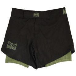 Spodenki MMA Metal Boxe Dual. Zielone szorty damskie METAL BOXE, bez wzorów, z materiału. Za 258.50 zł.
