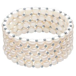 Valero Pearls Bransoletka z pereł srebro wysokiej próby Perła hodowlana słodkowodna srebrny Bransoletki 1 ct Damski. Szare bransoletki damskie Valero Pearls, srebrne. Za 389.99 zł.