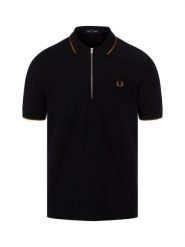 Fred Perry koszulka polo Mężczyźni Bawełna (100%) czarny, L. Czarne koszulki polo męskie Fred Perry, l, bez wzorów, z bawełny, bez ramiączek. Za 599.95 zł.