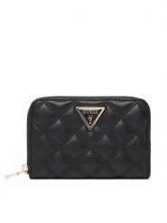 Guess Portfel Giully II Slg SWQG96 73140 Czarny. Czarne portfele damskie Guess, z aplikacjami, ze skóry. Za 189.99 zł.