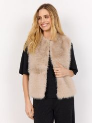Soyaconcept® kamizelka ze sztucznego futra - SC-Naida Kobiety Sztuczne włókno beżowy, XL. Brązowe kamizelki damskie xl, z futra. Za 229.95 zł.