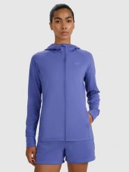 4F Bluza treningowa regular szybkoschnąca damska - granatowa XXL. Niebieskie bluzy sportowe damskie 4f, uniwersalny, z dzianiny. Za 199.99 zł.