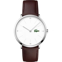 Zegarek kwarcowy "Moon" w kolorze ciemnobrązowo-srebrno-białym. Brązowe, analogowe zegarki męskie Tommy Hilfiger & Lacoste, ze stali. W wyprzedaży za 509.95 zł.