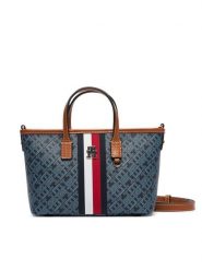 Tommy Hilfiger Torebka Th Monoplay Mini Tote Corp AW0AW19177 Granatowy. Niebieskie torebki klasyczne damskie Tommy Hilfiger, bez wzorów, ze skóry, bez dodatków. Za 699.99 zł.