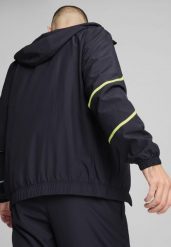 Męska kurtka przedmeczowa z tkaniny Manchester City PUMA. Niebieskie kurtki męskie Puma, na jesień, m, bez wzorów, z materiału, klasyczne, bez kaptura. Za 318.40 zł.