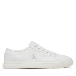 Tenisówki Calvin Klein Jeans. Białe trampki i tenisówki męskie Calvin Klein Jeans, bez wzorów, z jeansu, bez zapięcia. Za 169.99 zł.