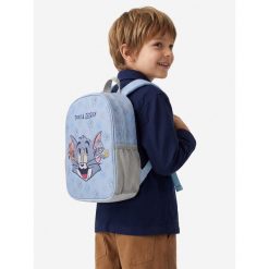 Plecak Tom & Jerry. Niebieskie plecaki damskie Tom & Jerry, bez wzorów, sportowe. Za 89.99 zł.