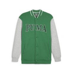 Bluza Sportowa Męska Puma Squad Tr. Zielone bluzy bez kaptura męskie Puma, bez wzorów, sportowe, bez kołnierzyka, bez ramiączek. Za 189.99 zł.