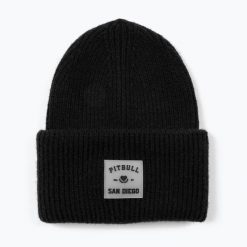 Czapka zimowa Pitbull Beanie Love PB. Czarne czapki męskie PITBULL, na zimę, bez wzorów, z materiału, sportowe. Za 62.99 zł.