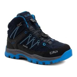Buty trekkingowe juniorskie CMP Rigel Mid Wp. Niebieskie buty trekkingowe męskie CMP, bez zapięcia, trekkingowe. Za 269.99 zł.