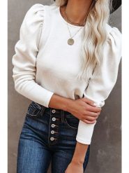 Milan Kiss Koszulka w kolorze kremowym rozmiar: XL. Brązowe bluzki damskie Milan Kiss, xl, bez wzorów, bez kołnierzyka. Za 148.26 zł.