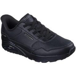 Buty sportowe męskie Skechers Uno banksia Luxe. Czarne buty sportowe na co dzień męskie Skechers, ze skóry ekologicznej, bez zapięcia. Za 490.00 zł.