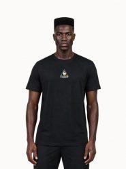 Koszulka Le Coq Sportif Vdn Relax N°1. Czarne t-shirty sportowe męskie Le Coq Sportif, l, z materiału, bez ramiączek, na fitness i siłownię. Za 231.50 zł.
