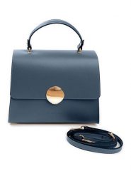 Lia Biassoni Skórzana torebka "Ensa" w kolorze granatowym - 26 x 22 x 12 cm rozmiar: onesize. Niebieskie torebki klasyczne damskie Lia Biassoni, bez wzorów, z materiału, bez dodatków. Za 304.99 zł.