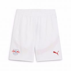 Szorty RB Leipzig 2024/25. Białe szorty męskie Puma, bez wzorów, z materiału, eleganckie. Za 190.55 zł.
