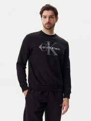 Calvin Klein Jeans Bluza LV040BM801 Czarny Regular Fit. Czarne bluzy bez kaptura męskie Calvin Klein Jeans, m, z bawełny. Za 189.99 zł.
