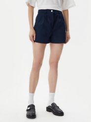 Tommy Jeans Szorty materiałowe Claire DW0DW21643 Granatowy Regular Fit. Niebieskie szorty damskie Tommy Jeans, bez wzorów, z bawełny. Za 219.99 zł.