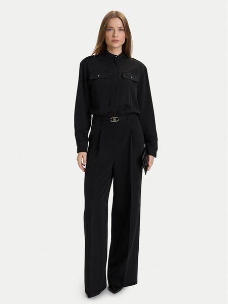 Liu Jo Kombinezon MF5262 T4241 Czarny Regular Fit. Czarne kombinezony damskie Liu Jo, bez wzorów, z syntetyku, bez kołnierzyka, bez ramiączek. Za 579.99 zł.