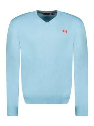 Canadian Peak Sweter "Felineak" w kolorze błękitnym rozmiar: XXL. Niebieskie swetry męskie Canadian Peak, xxl, bez wzorów, ze splotem, bez kołnierzyka. Za 109.78 zł.