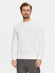 Tommy Hilfiger Bluza Essential MW0MW37237 Biały Regular Fit. Białe bluzy bez kaptura męskie Tommy Hilfiger, m, z bawełny. Za 279.99 zł.