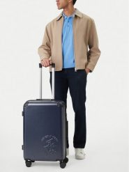 Beverly Hills Polo Club Walizka średnia CEO-BHPC-M-009-09-NAVY Granatowy. Niebieskie walizki Beverly Hills Polo Club, bez wzorów, z tworzywa sztucznego, średnie. Za 359.99 zł.