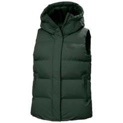 Damska kurtka bez rękawów z kapturem Helly Hansen Adore. Czarne kurtki damskie Helly Hansen, bez wzorów, z puchu, z kapturem. Za 890.20 zł.